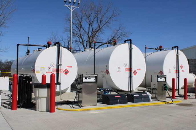Image of tanks on-site of project