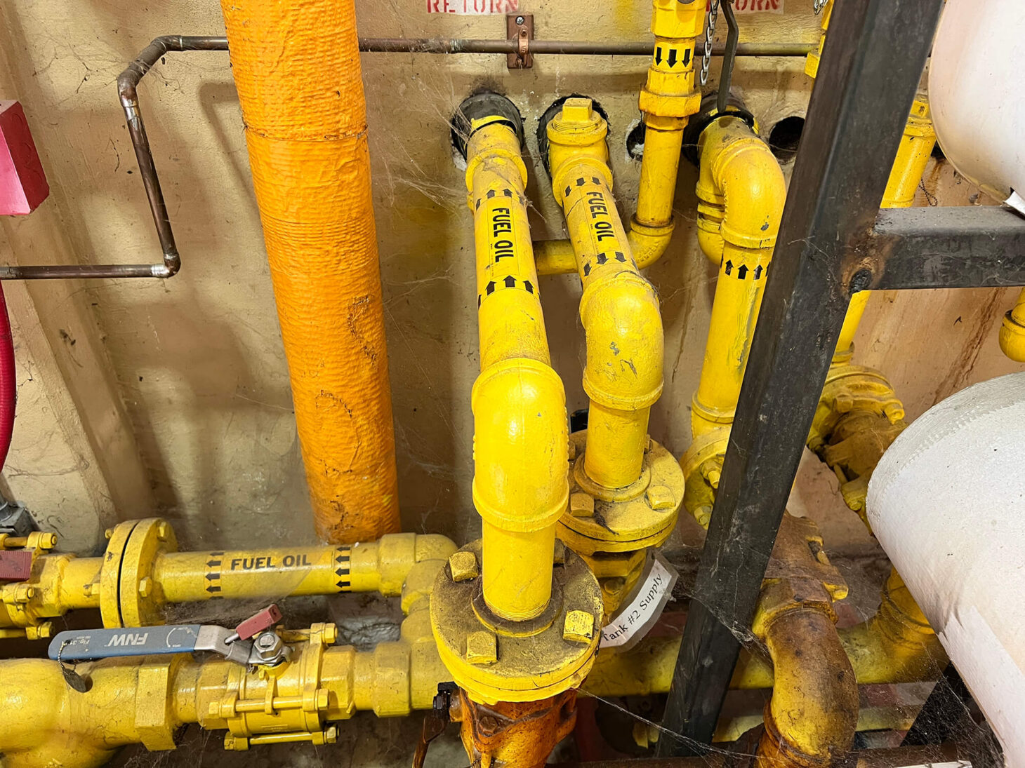 Back up generator piping at hospital project