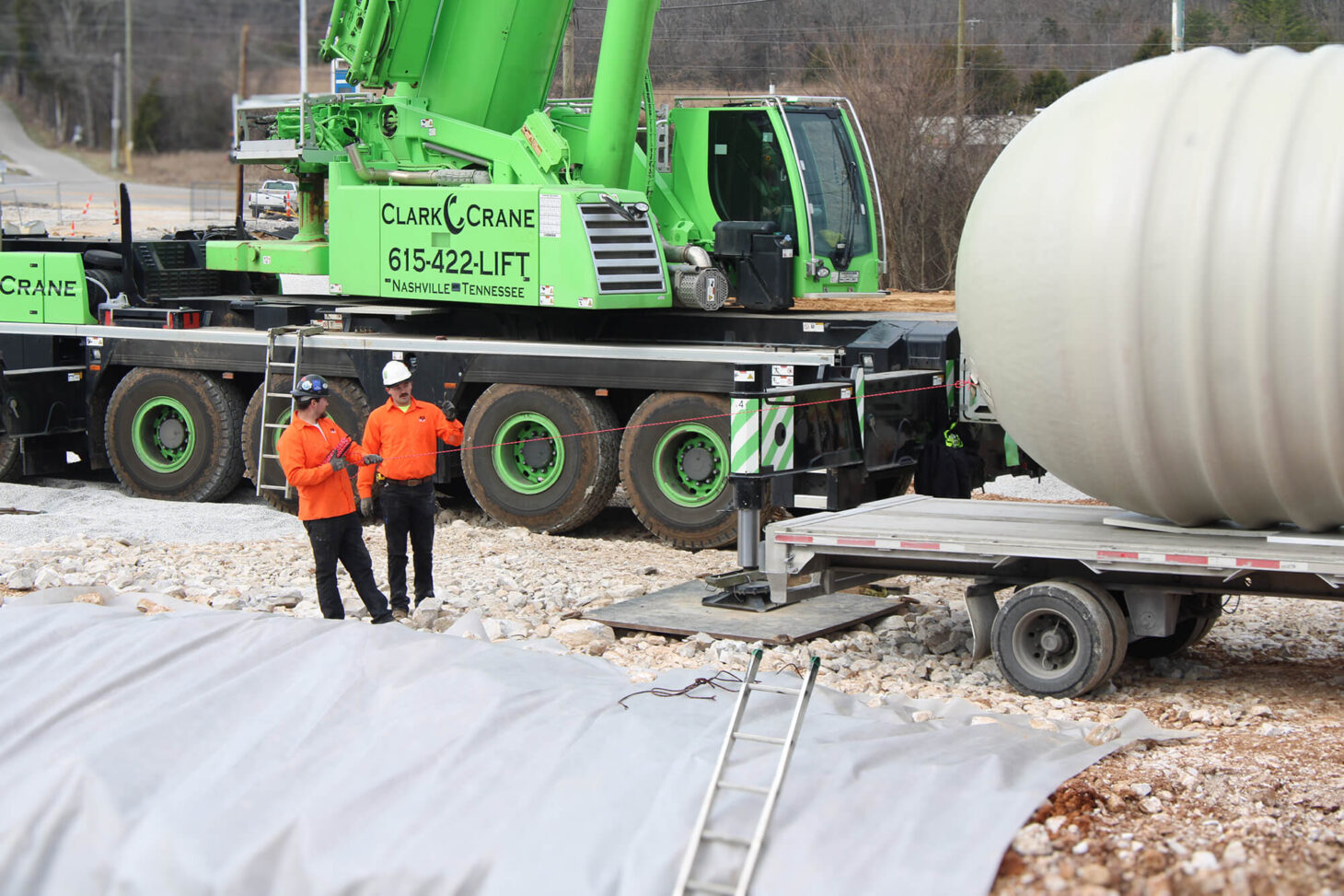 EPS employees stabilize large tank