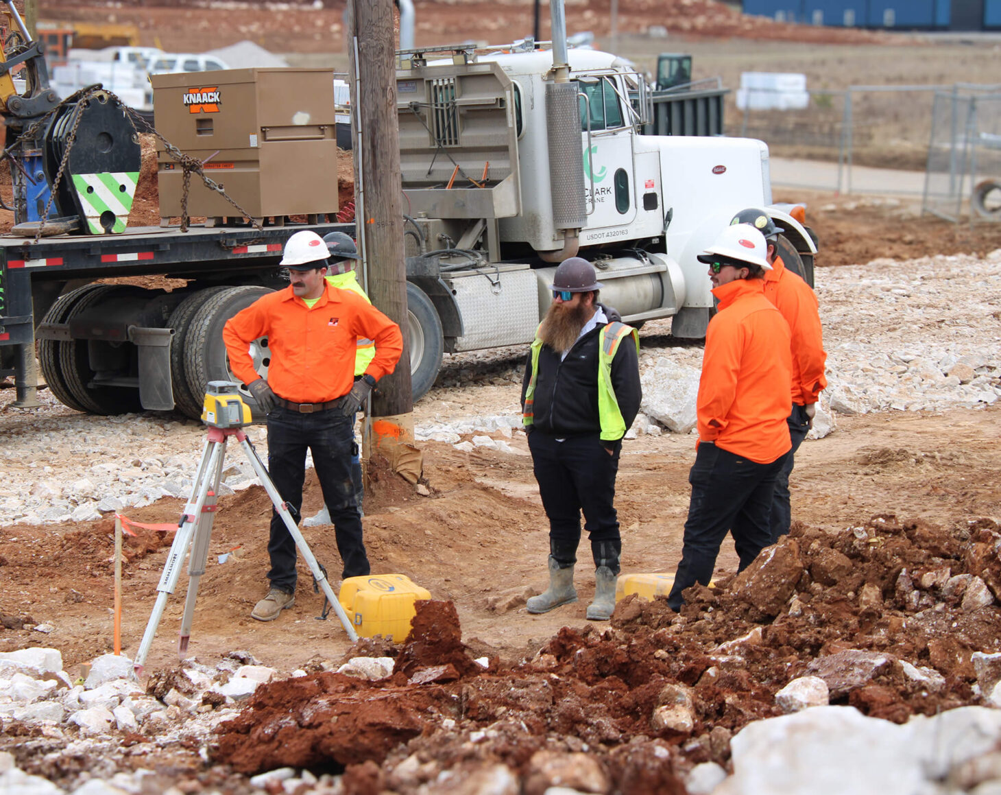 EPS Employees monitor operations on project site